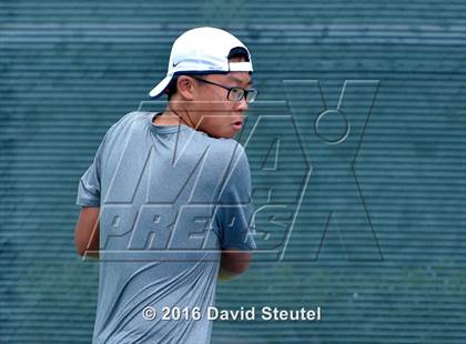 Thumbnail 3 in Dougherty Valley vs. Lowel (CIF NorCal Regional Team Tennis Championships) photogallery.