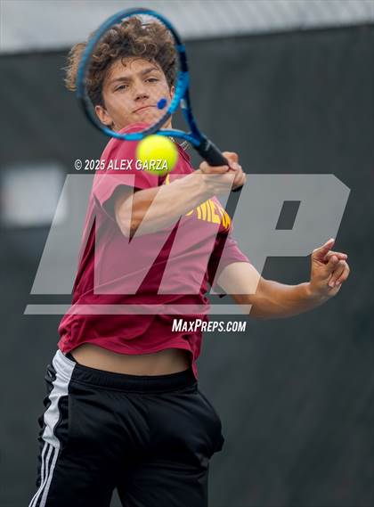 Thumbnail 3 in UIL Tennis 1A & 2A Boys Semifinals photogallery.