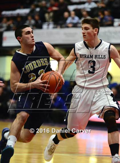 Thumbnail 2 in Byram Hills vs. Our Lady of Lourdes (Section 1 Class A Semifinal) photogallery.