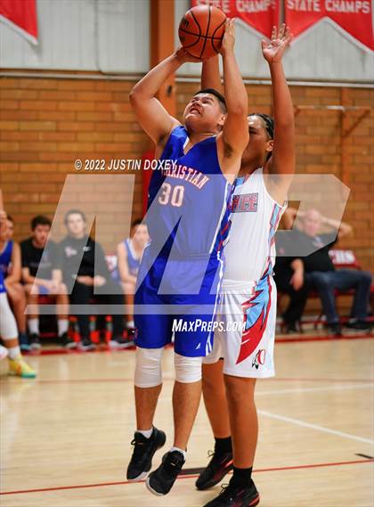 Thumbnail 1 in Owyhee vs. GV Christian (WREC Tournament) photogallery.