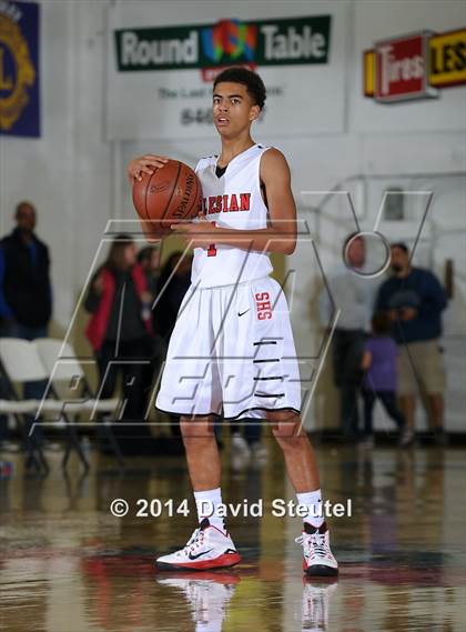 Thumbnail 1 in Sacred Heart Cathedral vs. Salesian College Preparatory (Gridley Invitational) photogallery.