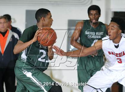 Thumbnail 3 in Sacred Heart Cathedral vs. Salesian College Preparatory (Gridley Invitational) photogallery.