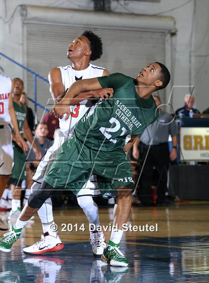 Thumbnail 2 in Sacred Heart Cathedral vs. Salesian College Preparatory (Gridley Invitational) photogallery.