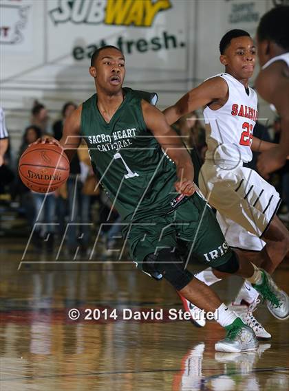Thumbnail 2 in Sacred Heart Cathedral vs. Salesian College Preparatory (Gridley Invitational) photogallery.