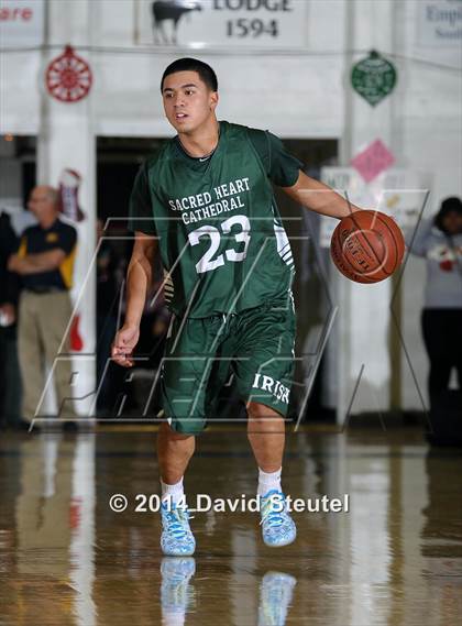 Thumbnail 3 in Sacred Heart Cathedral vs. Salesian College Preparatory (Gridley Invitational) photogallery.