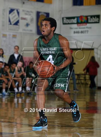 Thumbnail 1 in Sacred Heart Cathedral vs. Salesian College Preparatory (Gridley Invitational) photogallery.