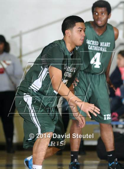 Thumbnail 2 in Sacred Heart Cathedral vs. Salesian College Preparatory (Gridley Invitational) photogallery.
