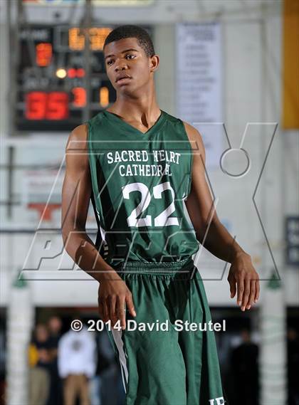 Thumbnail 1 in Sacred Heart Cathedral vs. Salesian College Preparatory (Gridley Invitational) photogallery.