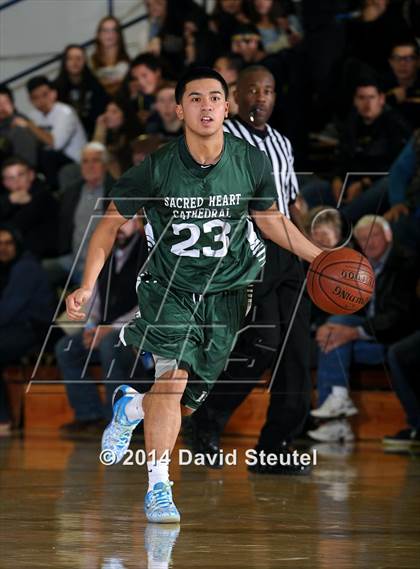 Thumbnail 3 in Sacred Heart Cathedral vs. Salesian College Preparatory (Gridley Invitational) photogallery.