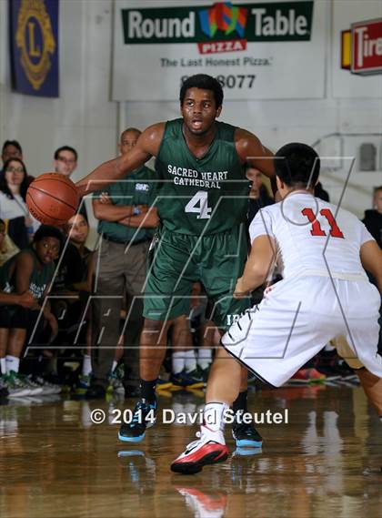Thumbnail 2 in Sacred Heart Cathedral vs. Salesian College Preparatory (Gridley Invitational) photogallery.