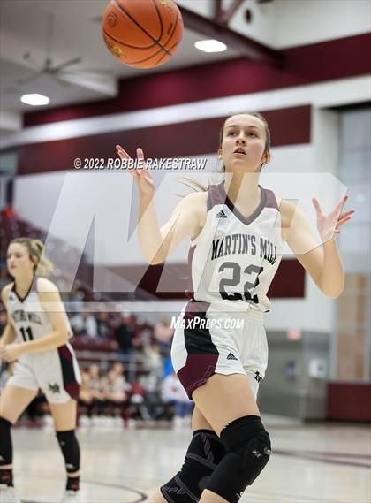Thumbnail 1 in Martins Mill vs. Douglass (UIL 2A Region III Girls BB Regional Final Playoff) photogallery.