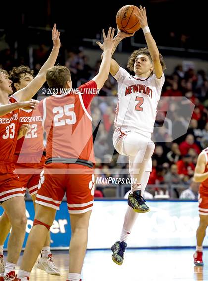 Thumbnail 3 in Beechwood vs Newport (2023 9th Region Boys Basketball Tournament) photogallery.
