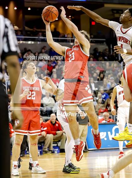 Thumbnail 3 in Beechwood vs Newport (2023 9th Region Boys Basketball Tournament) photogallery.