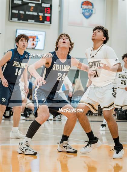 Thumbnail 2 in JV: Servite (White) VS San Juan Hills photogallery.