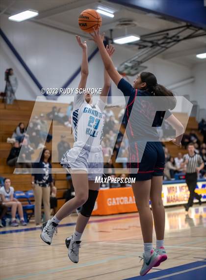 Thumbnail 3 in Montgomery vs. Granite Hills (CIF SDS D1Girls Basketball Finals) photogallery.