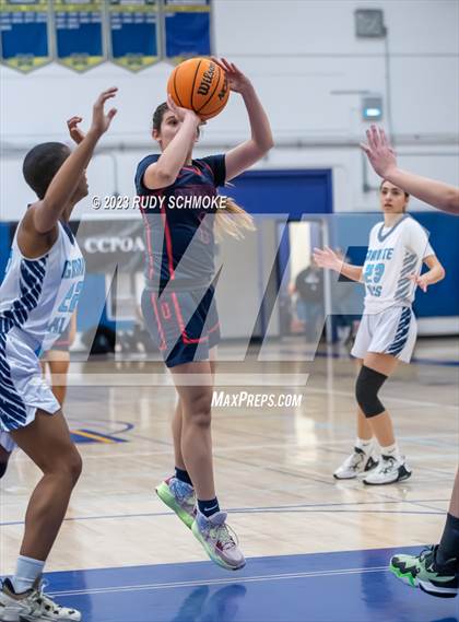 Thumbnail 1 in Montgomery vs. Granite Hills (CIF SDS D1Girls Basketball Finals) photogallery.