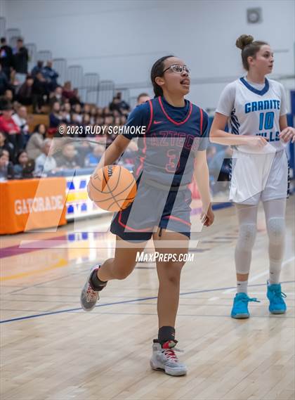 Thumbnail 1 in Montgomery vs. Granite Hills (CIF SDS D1Girls Basketball Finals) photogallery.