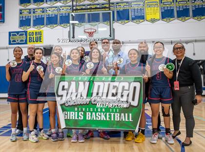 Thumbnail 3 in Montgomery vs. Granite Hills (CIF SDS D1Girls Basketball Finals) photogallery.