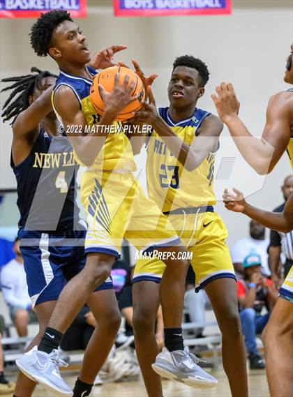 Thumbnail 1 in New Life Christian Academy vs. Heirway Christian Academy (Isaac Levy Veterans Day Tournament) photogallery.