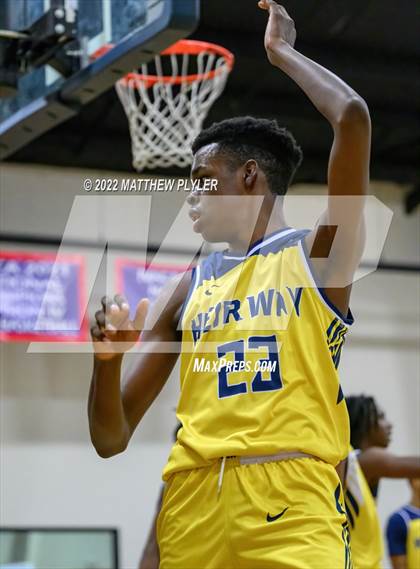 Thumbnail 3 in New Life Christian Academy vs. Heirway Christian Academy (Isaac Levy Veterans Day Tournament) photogallery.