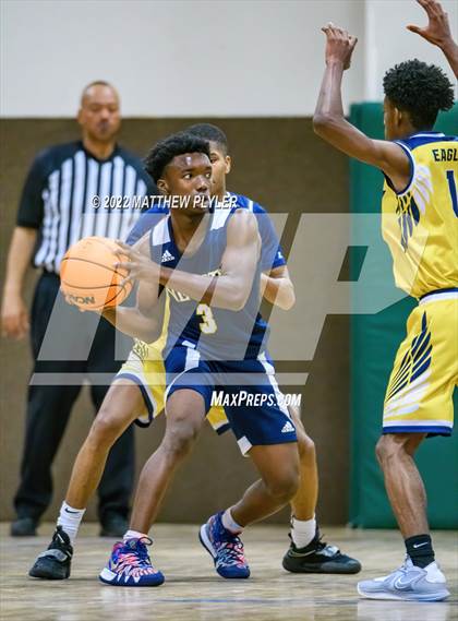 Thumbnail 3 in New Life Christian Academy vs. Heirway Christian Academy (Isaac Levy Veterans Day Tournament) photogallery.