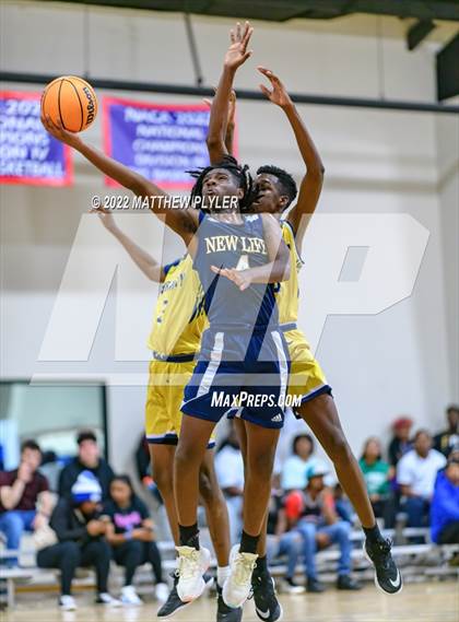 Thumbnail 2 in New Life Christian Academy vs. Heirway Christian Academy (Isaac Levy Veterans Day Tournament) photogallery.