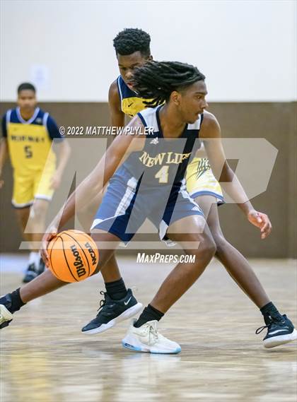 Thumbnail 1 in New Life Christian Academy vs. Heirway Christian Academy (Isaac Levy Veterans Day Tournament) photogallery.