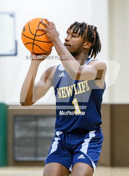 Thumbnail 2 in New Life Christian Academy vs. Heirway Christian Academy (Isaac Levy Veterans Day Tournament) photogallery.