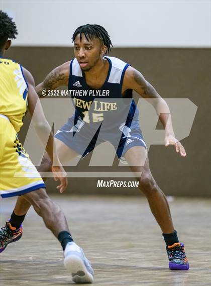 Thumbnail 2 in New Life Christian Academy vs. Heirway Christian Academy (Isaac Levy Veterans Day Tournament) photogallery.