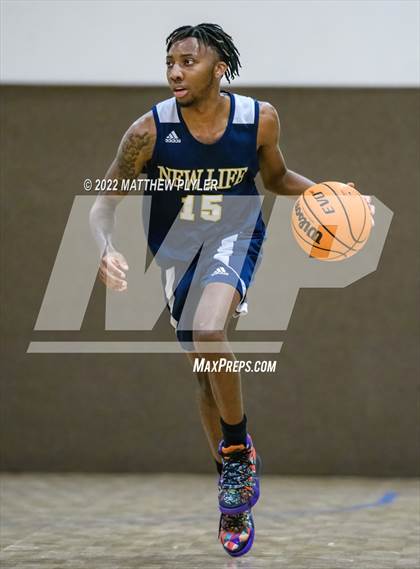 Thumbnail 3 in New Life Christian Academy vs. Heirway Christian Academy (Isaac Levy Veterans Day Tournament) photogallery.