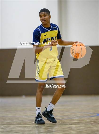 Thumbnail 2 in New Life Christian Academy vs. Heirway Christian Academy (Isaac Levy Veterans Day Tournament) photogallery.