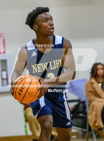 Thumbnail 2 in New Life Christian Academy vs. Heirway Christian Academy (Isaac Levy Veterans Day Tournament) photogallery.