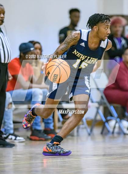 Thumbnail 3 in New Life Christian Academy vs. Heirway Christian Academy (Isaac Levy Veterans Day Tournament) photogallery.