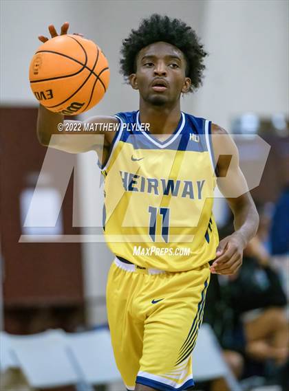 Thumbnail 2 in New Life Christian Academy vs. Heirway Christian Academy (Isaac Levy Veterans Day Tournament) photogallery.