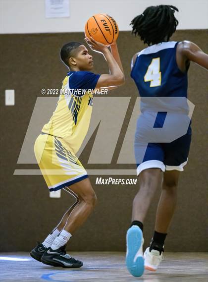 Thumbnail 1 in New Life Christian Academy vs. Heirway Christian Academy (Isaac Levy Veterans Day Tournament) photogallery.