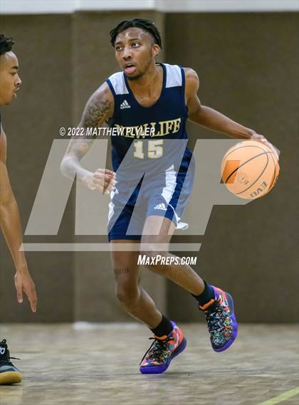 Thumbnail 1 in New Life Christian Academy vs. Heirway Christian Academy (Isaac Levy Veterans Day Tournament) photogallery.