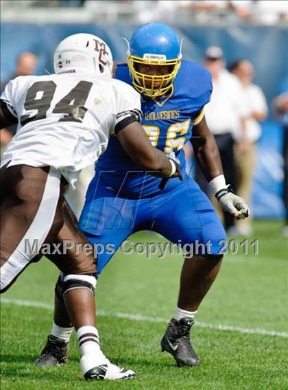 Thumbnail 3 in Mount Carmel vs. Simeon (Chicago Kickoff Classic) photogallery.