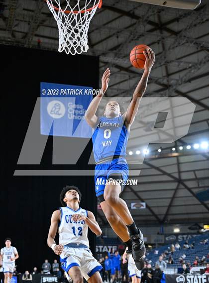 Thumbnail 1 in Federal Way vs. Curtis (WIAA 4A Semifinal) EDITORIAL photogallery.