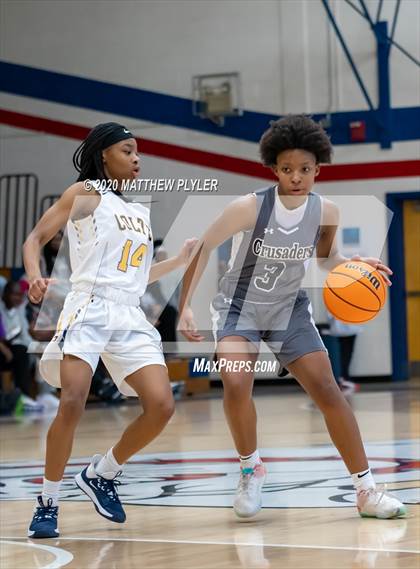 Thumbnail 2 in Trinity Christian vs. Cape Fear (MLK Dream Jam at Terry Sanford) photogallery.