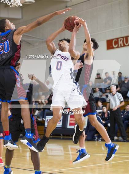 Thumbnail 1 in Holiday Hoops  San Joaquin Memorial vs. San Leandro photogallery.