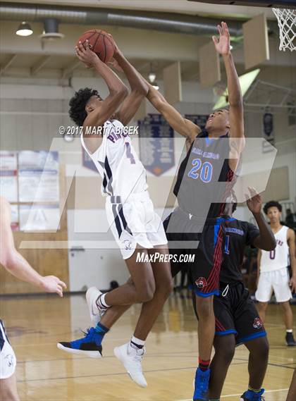 Thumbnail 1 in Holiday Hoops  San Joaquin Memorial vs. San Leandro photogallery.