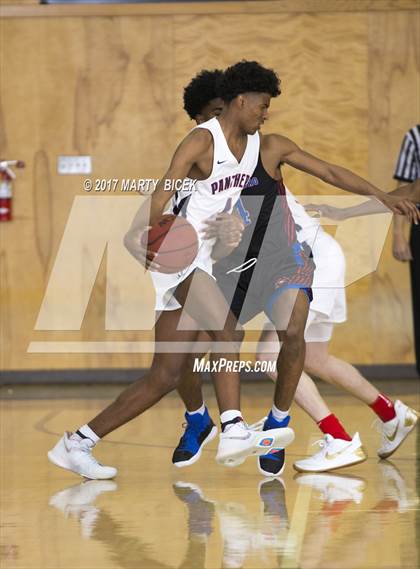 Thumbnail 1 in Holiday Hoops  San Joaquin Memorial vs. San Leandro photogallery.