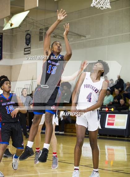 Thumbnail 2 in Holiday Hoops  San Joaquin Memorial vs. San Leandro photogallery.