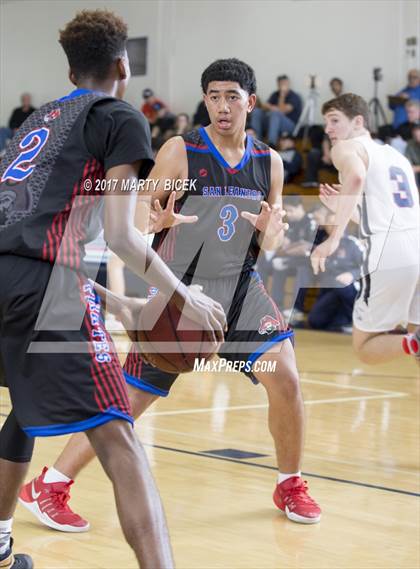 Thumbnail 3 in Holiday Hoops  San Joaquin Memorial vs. San Leandro photogallery.