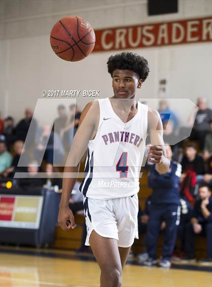 Thumbnail 3 in Holiday Hoops  San Joaquin Memorial vs. San Leandro photogallery.