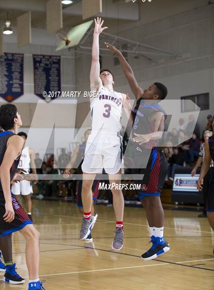 Thumbnail 1 in Holiday Hoops  San Joaquin Memorial vs. San Leandro photogallery.