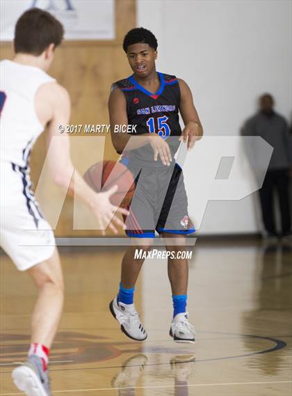 Thumbnail 1 in Holiday Hoops  San Joaquin Memorial vs. San Leandro photogallery.