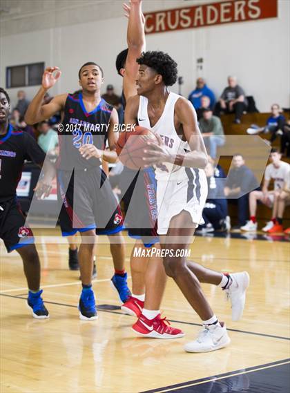 Thumbnail 3 in Holiday Hoops  San Joaquin Memorial vs. San Leandro photogallery.