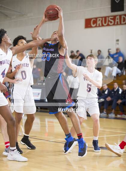 Thumbnail 1 in Holiday Hoops  San Joaquin Memorial vs. San Leandro photogallery.