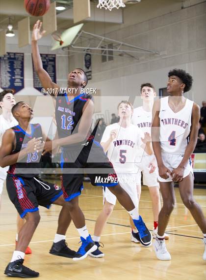 Thumbnail 1 in Holiday Hoops  San Joaquin Memorial vs. San Leandro photogallery.
